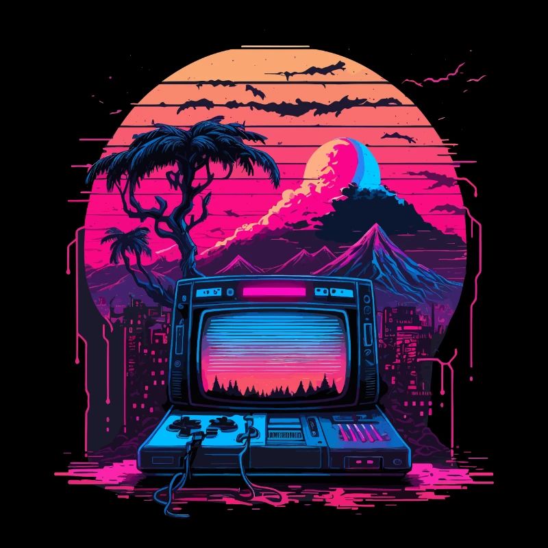 Ordinateur Vaporwave