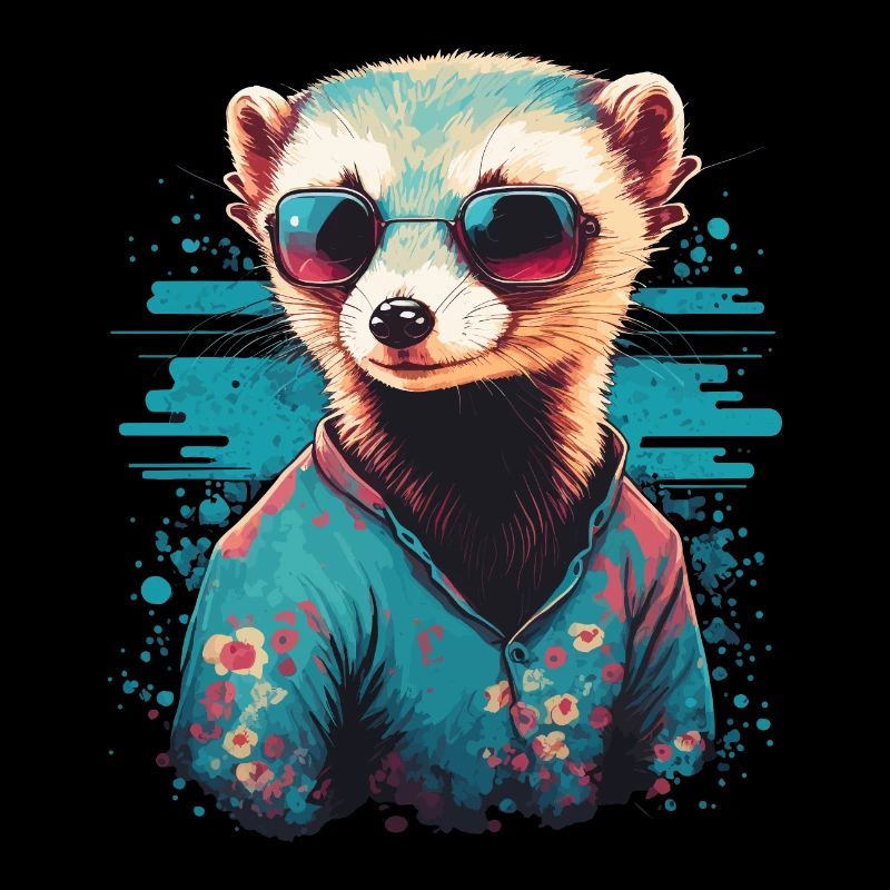 Frettchen mit Sonnenbrille