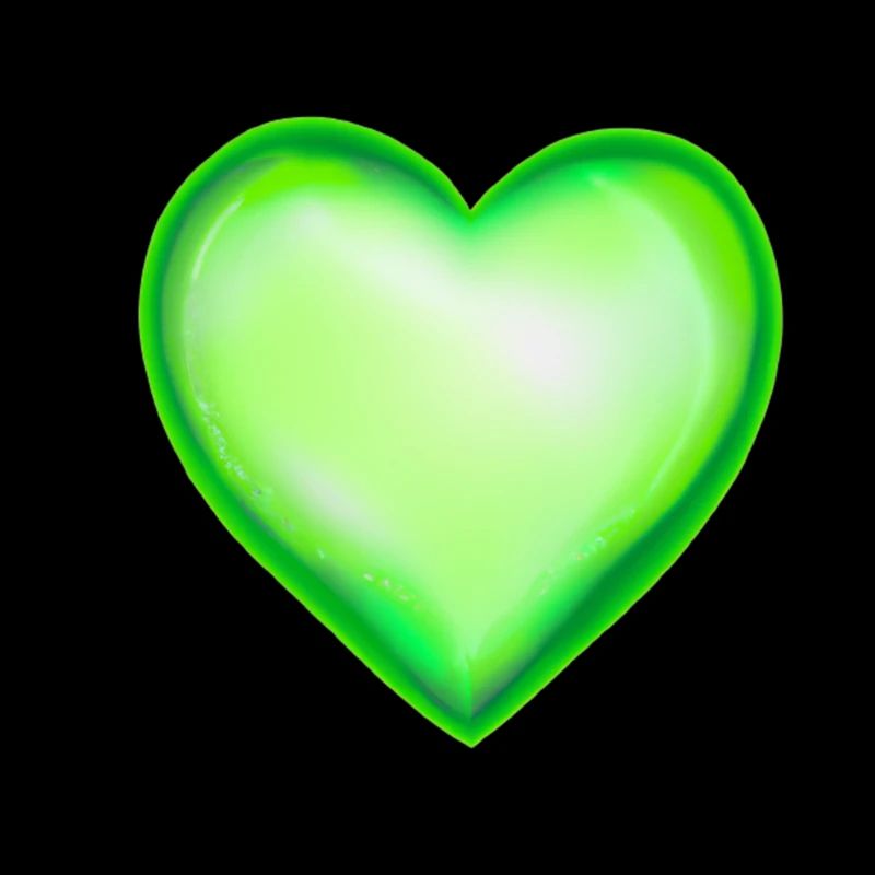 Idée cadeau vert vert feu coeur