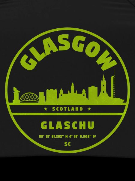 Glasgow Skyline Grünes Rundlogo