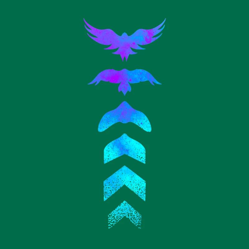 Evolution silhouette bird