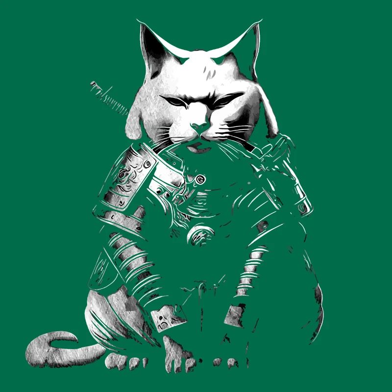 cool samurai cat