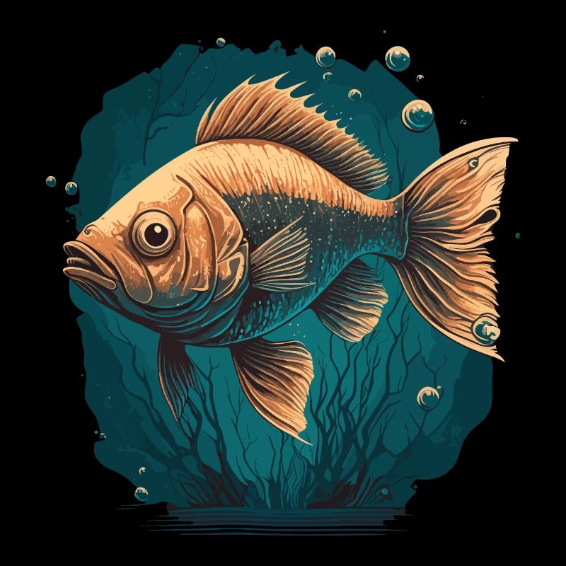 Deep Sea Fish Illustration