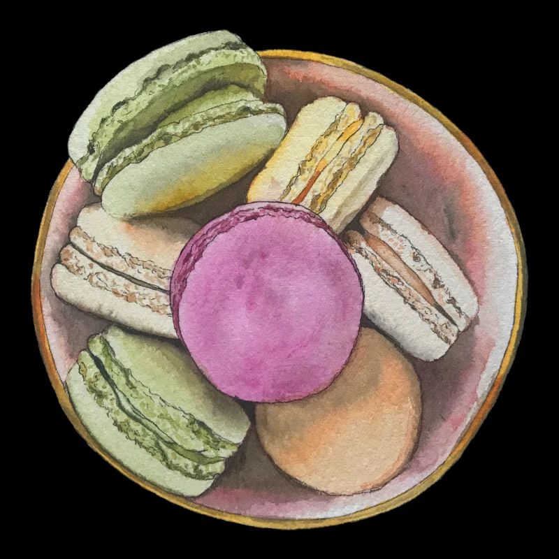 Délicieux macarons sandwich biscuits meringue pâtisseries