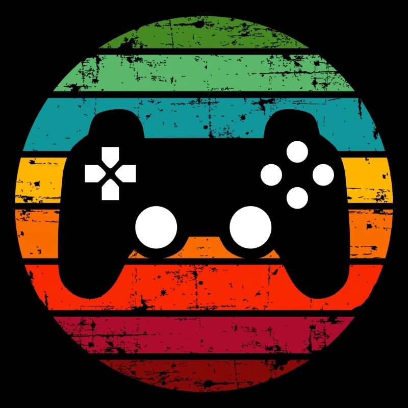Gaming Controller Retro Sunset Gamer