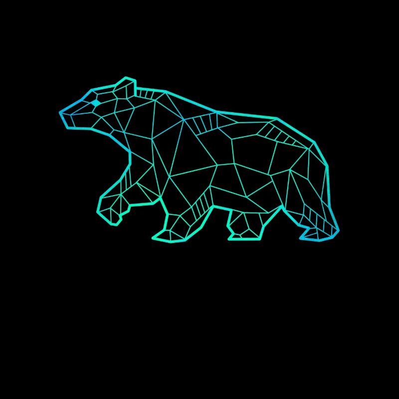 Bear line geometric art