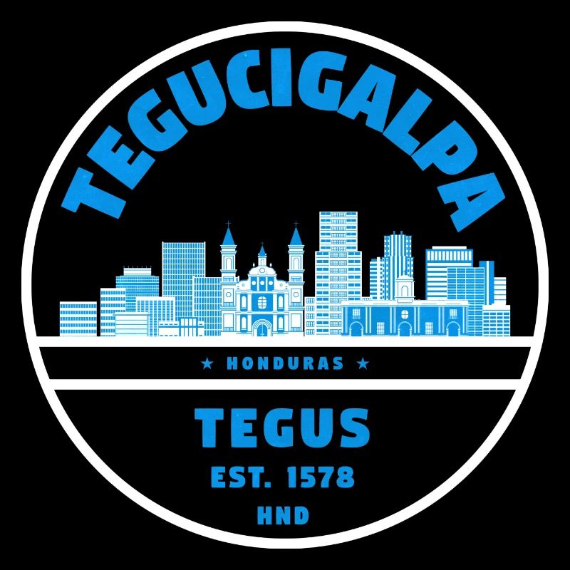 Tegucigalpa Skyline Badge Blue