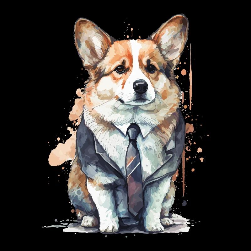 Corgi Dog Illustration