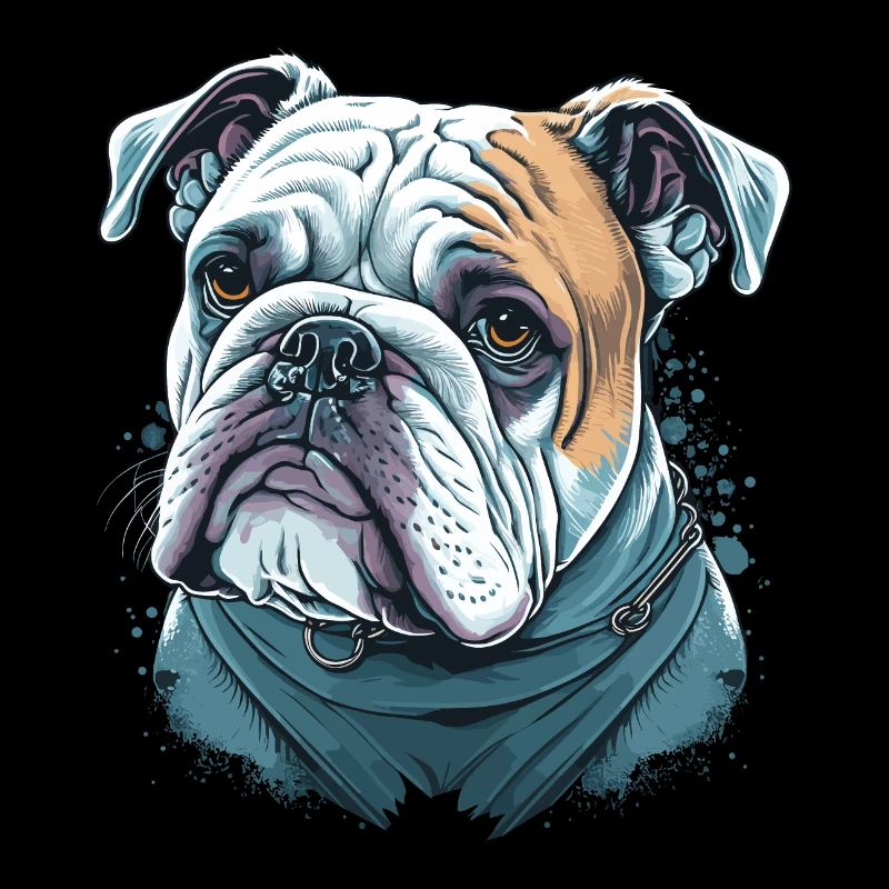 Bouledogue affamé