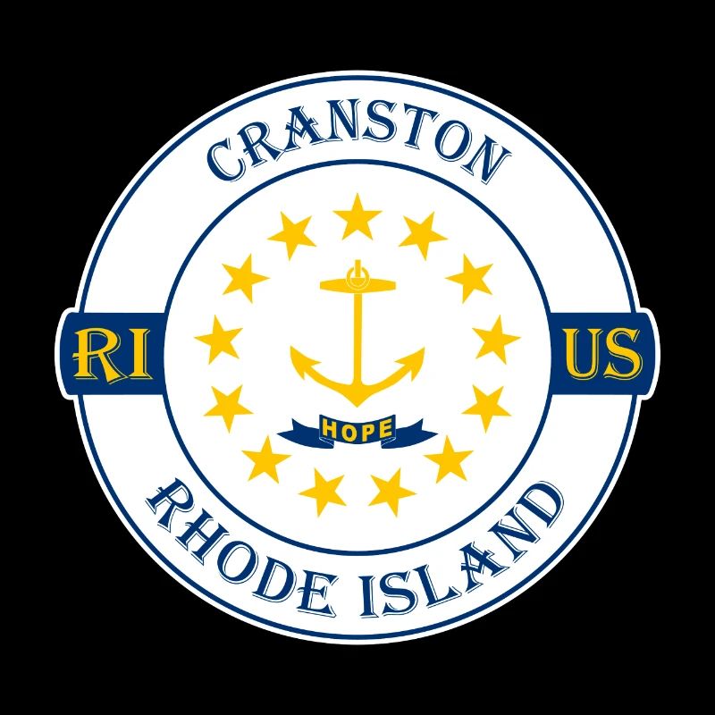 Cranston Rhode Island Flagge USA Souvenir Abzeichen