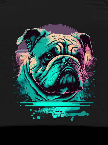 Sad Bulldog Vaporwave