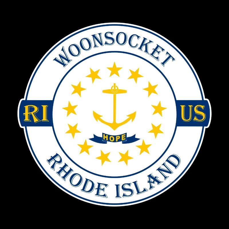 Woonsocket Rhode Island Flagge USA Souvenir Abzeichen