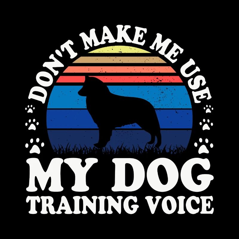 Belgian Shepherd Groenendael Dog Silhouette Retro