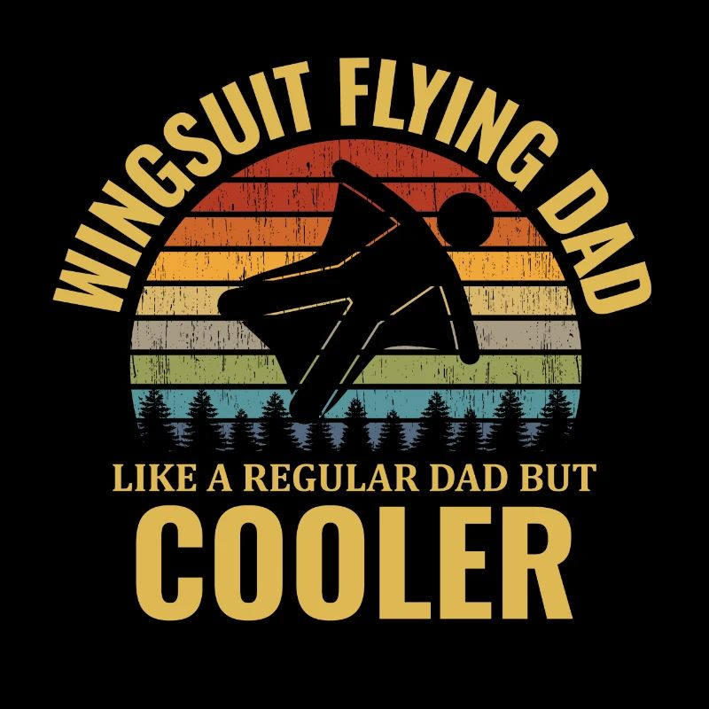 Wingsuit flying Dad Base Jumping Skydiving