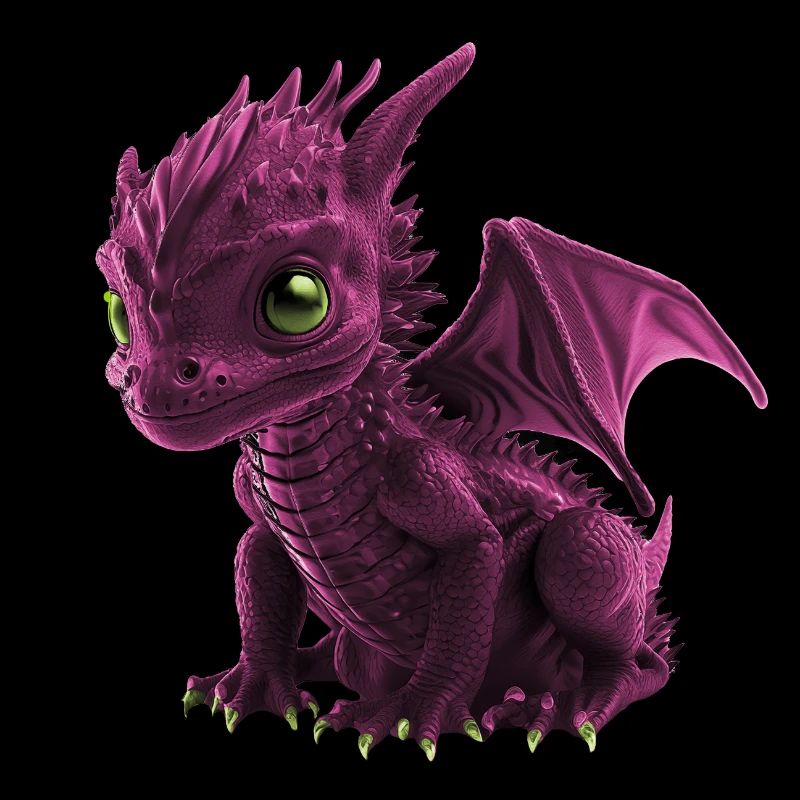Bébé Dragon Rose