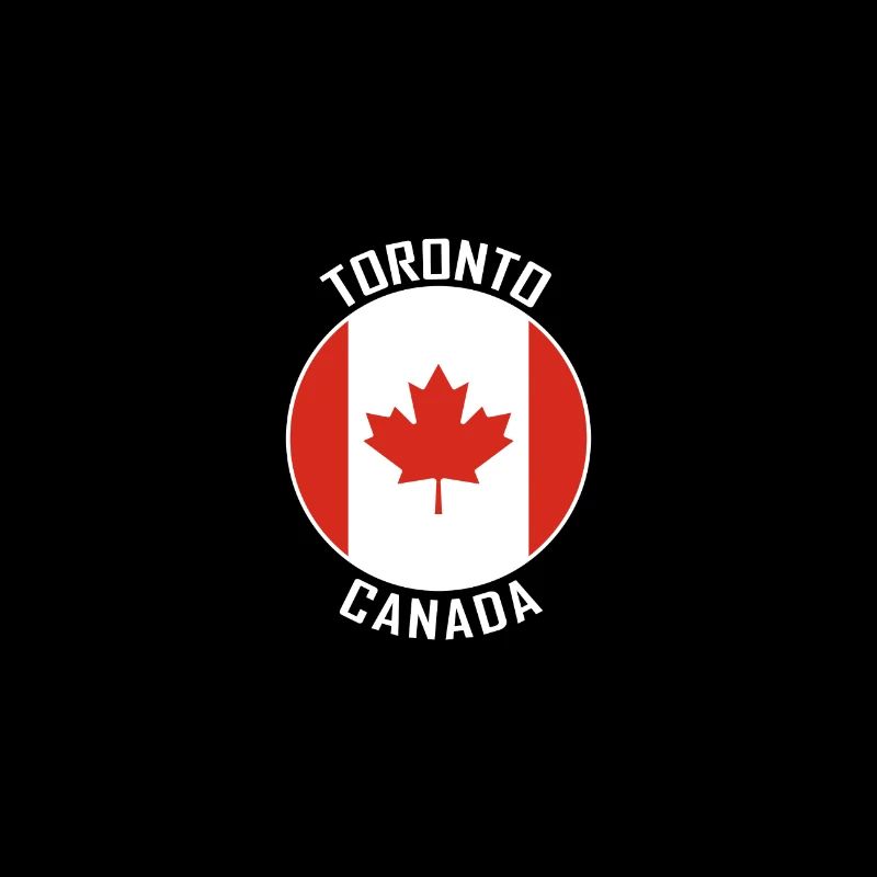Souvenir de voyage du drapeau canadien Skyline de Toronto
