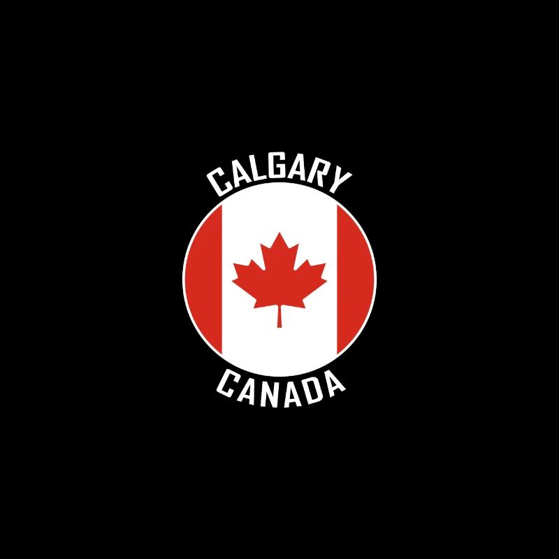 Calgary Skyline Canada Flag Souvenir de voyage
