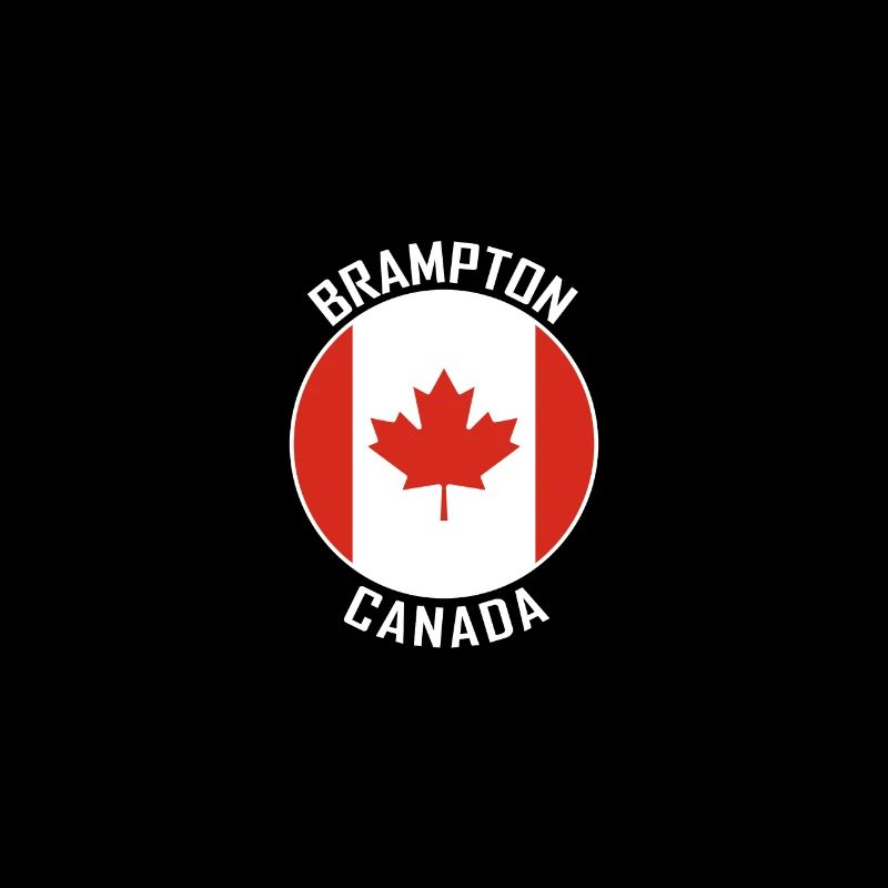 Souvenir de voyage du drapeau canadien Skyline de Brampton