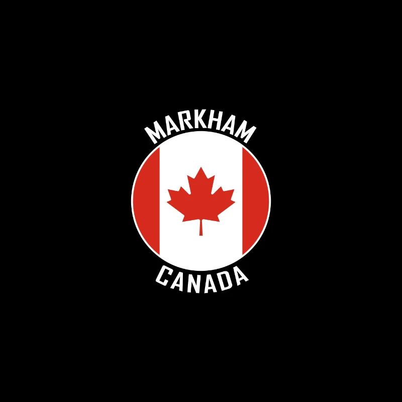 Markham Skyline Canada Flag Travel Souvenir