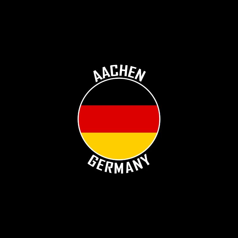 Aachen Skyline Germany Flag Travel Souvenir