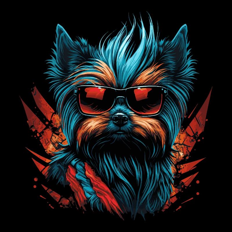 Punky cool Yorkshire Terrier