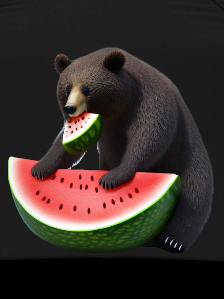 Ours à la pastèque