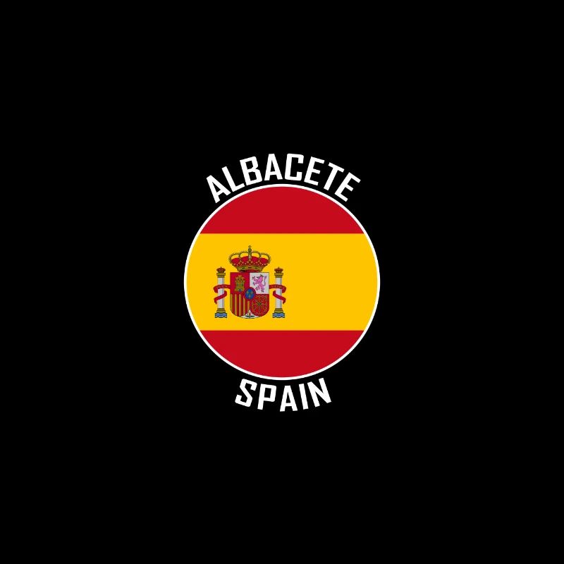 Albacete Skyline Spanien Flagge Reise-Souvenir