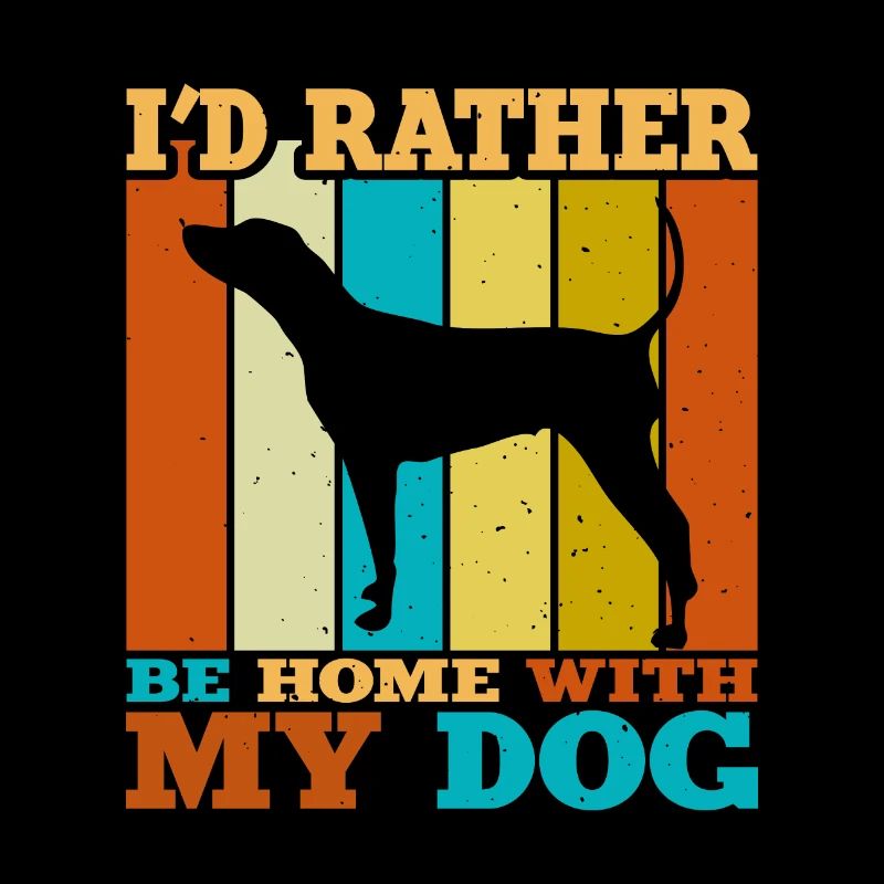 Black And Tan Coonhound Dog Silhouette Retro Sun