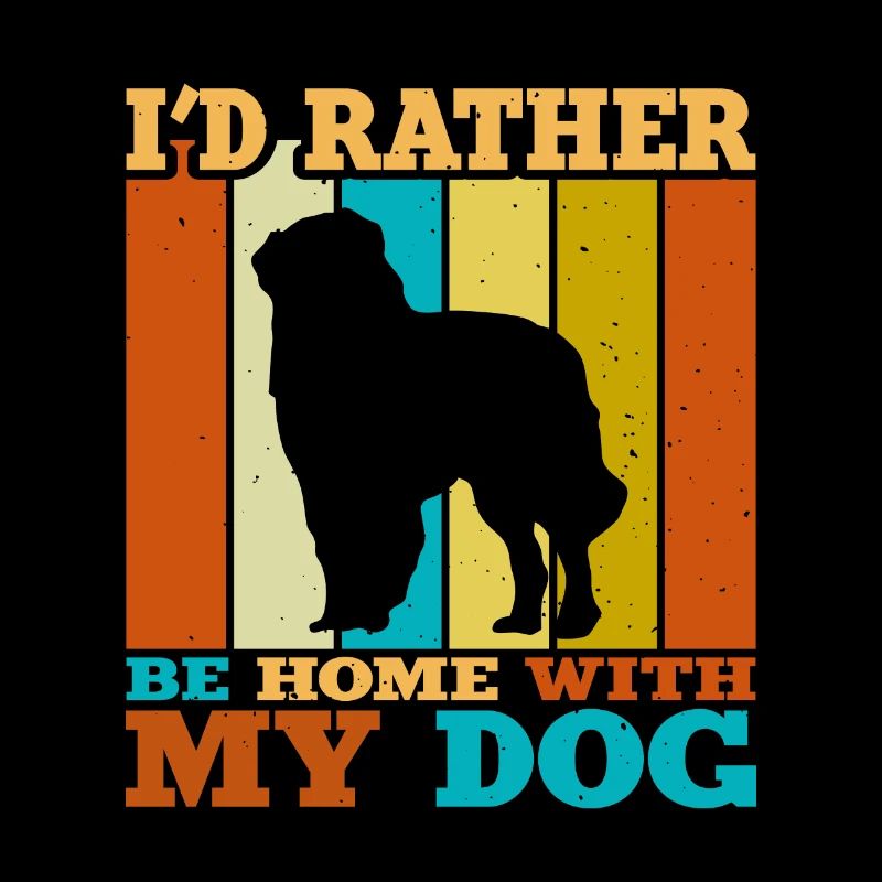 Carpathian Shepherd Dog Silhouette Retro Sunset