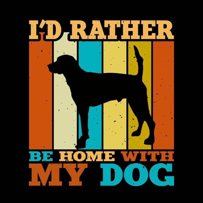 Français Foxhound Dog Lover Silhouette Retro Sunset