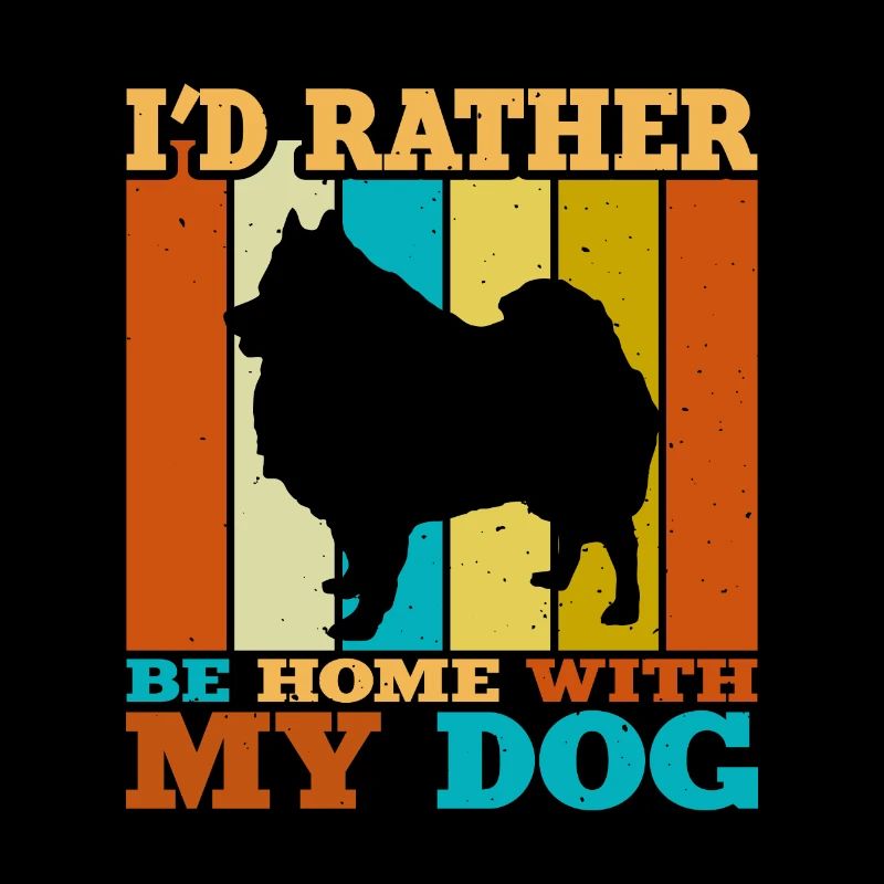 German Spitz Dog Lover Silhouette Vintage Sunset
