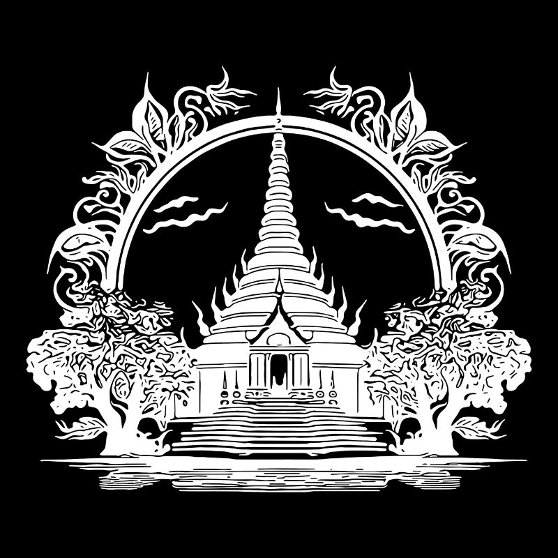 Temple exotique de Thaïlande
