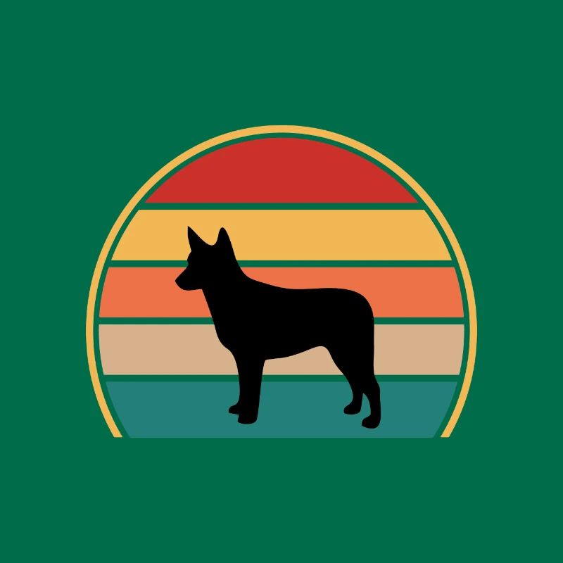 Australian Stumpy Tail Cattle Dog Silhouette