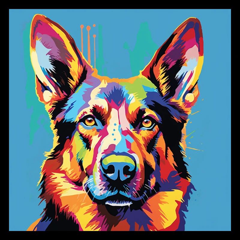 German Shepherd Pop Art