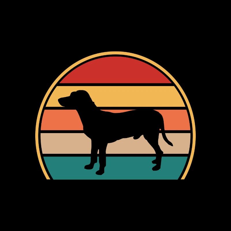 Chien Francais Blanc Et Noir Dog Silhouette Retro