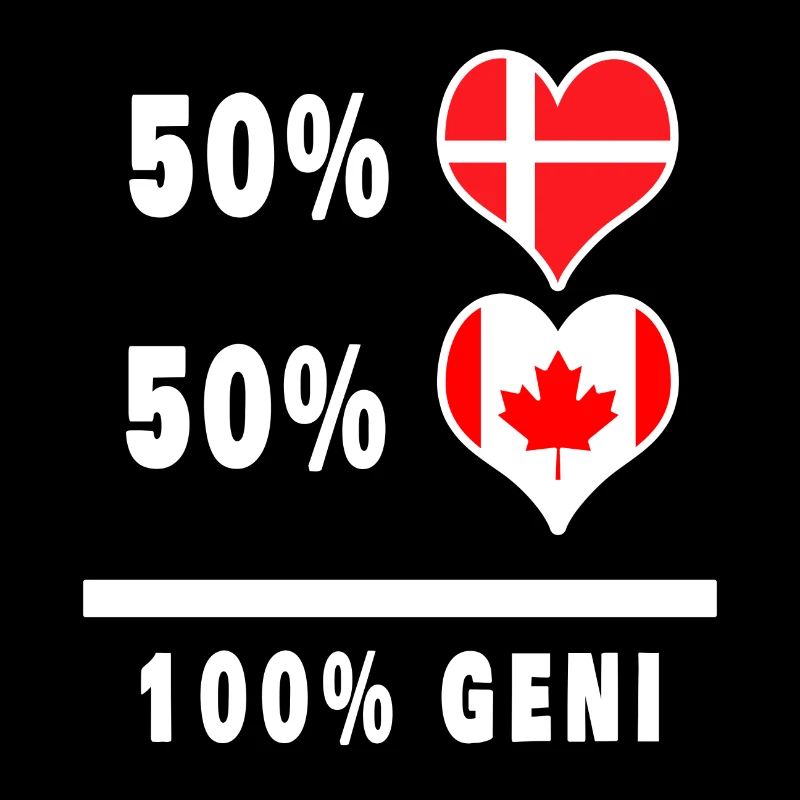 Canada and Denmark 100% genius flag