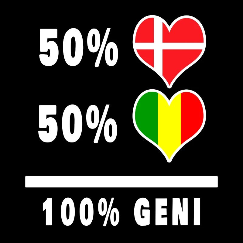 Mali and Denmark 100% genius flag