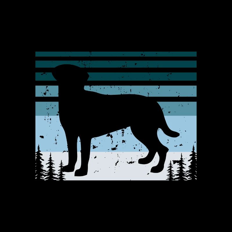 Akbash Dog Lover Silhouette Vintage Sunset