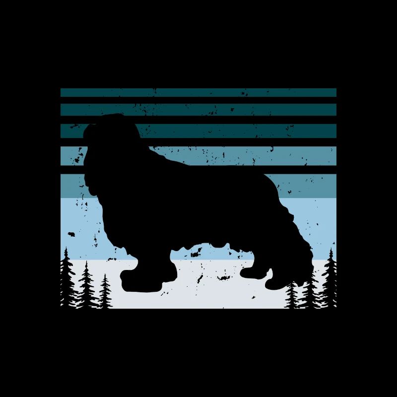 Cavalier King Charles Spaniel Dog Silhouette