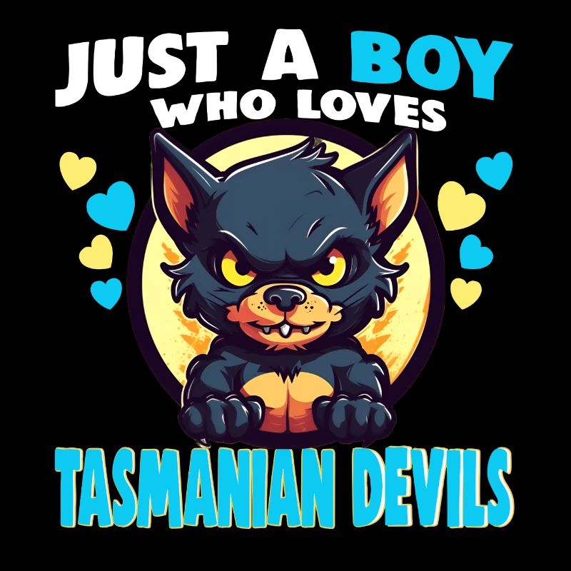 Just a Boy who Loves tasmanian Devils