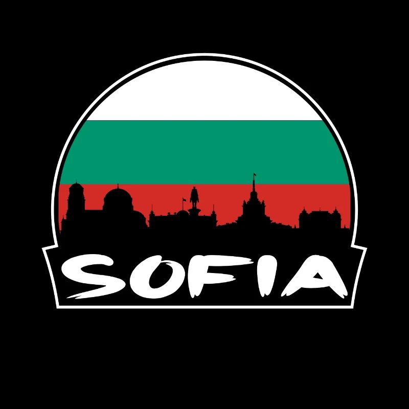 Sofia Bulgaria Flag Skyline Silhouette Travel