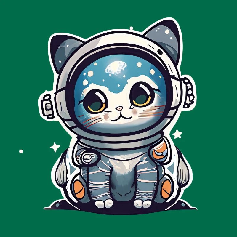 Chatstronaute mignon #12