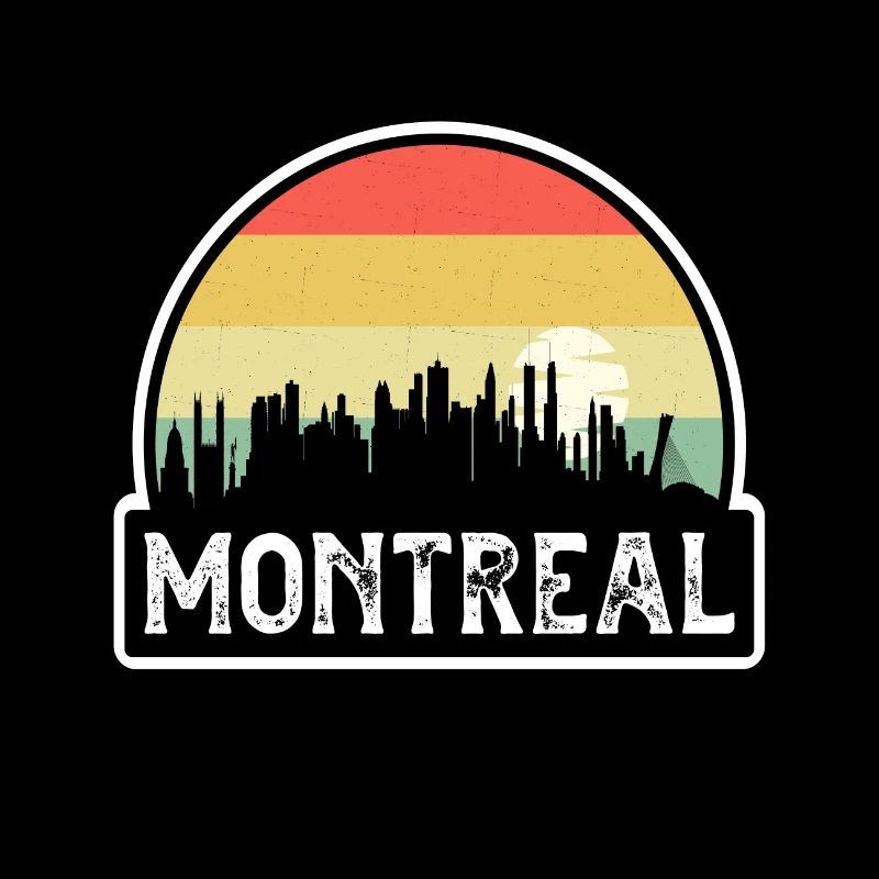 Souvenir de voyage Skyline du drapeau du Canada Montréal