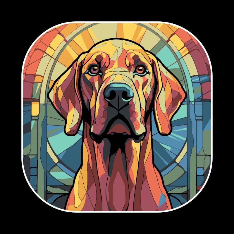 Aquarelle colorée de race de chien Rhodesian Ridgeback