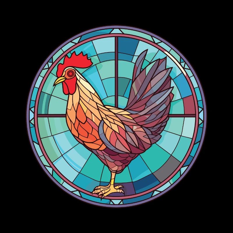 Poulet Aquarelle colorée Illustration d’animaux