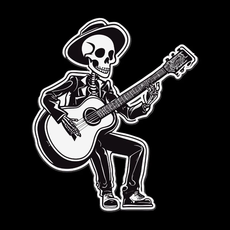 Guitar playing Skeleton