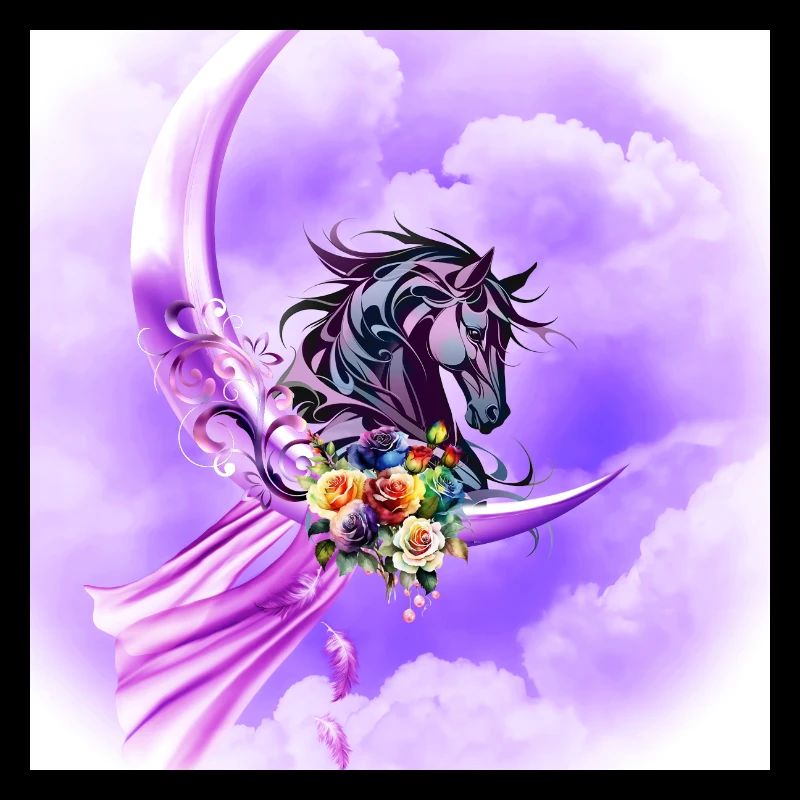 Cheval sauvage coloré élégant