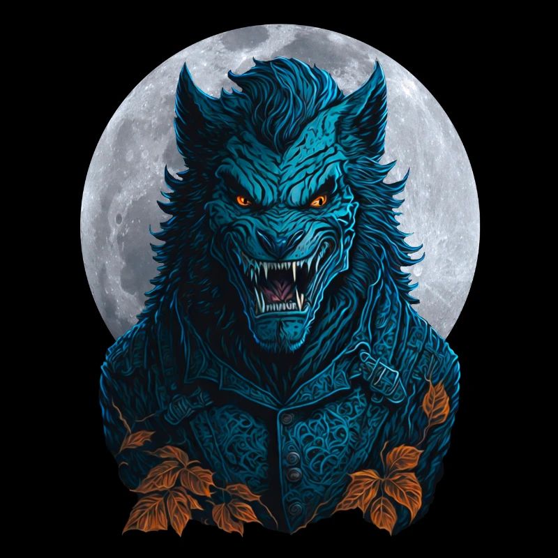 Halloween Werewolf Full Moon