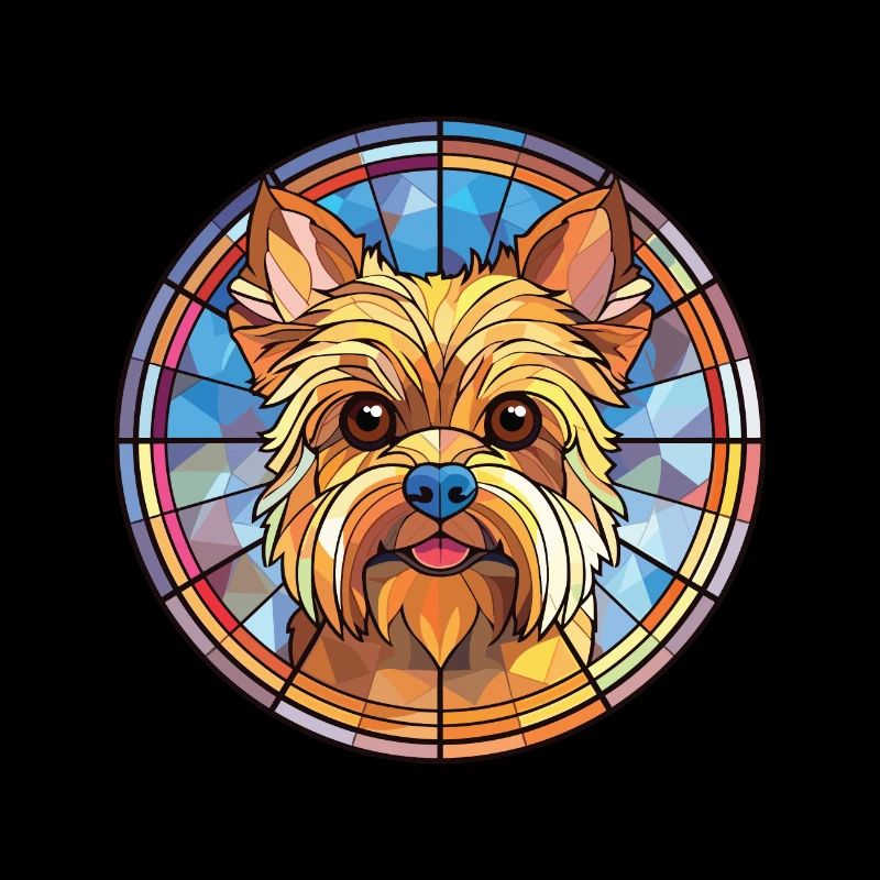Yorkshire Terrier chien race aquarelle colorée