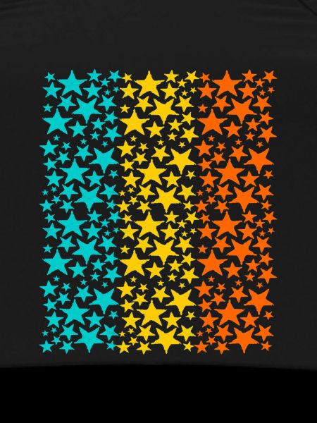 Glowing Rainbow Stars Pattern